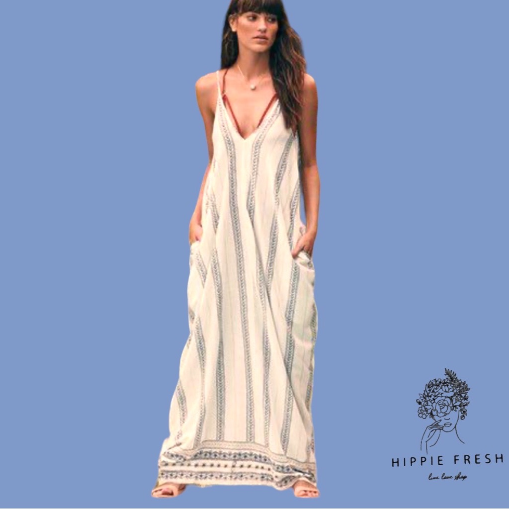 Elan Gauzy Summer Maxi Dress Size M